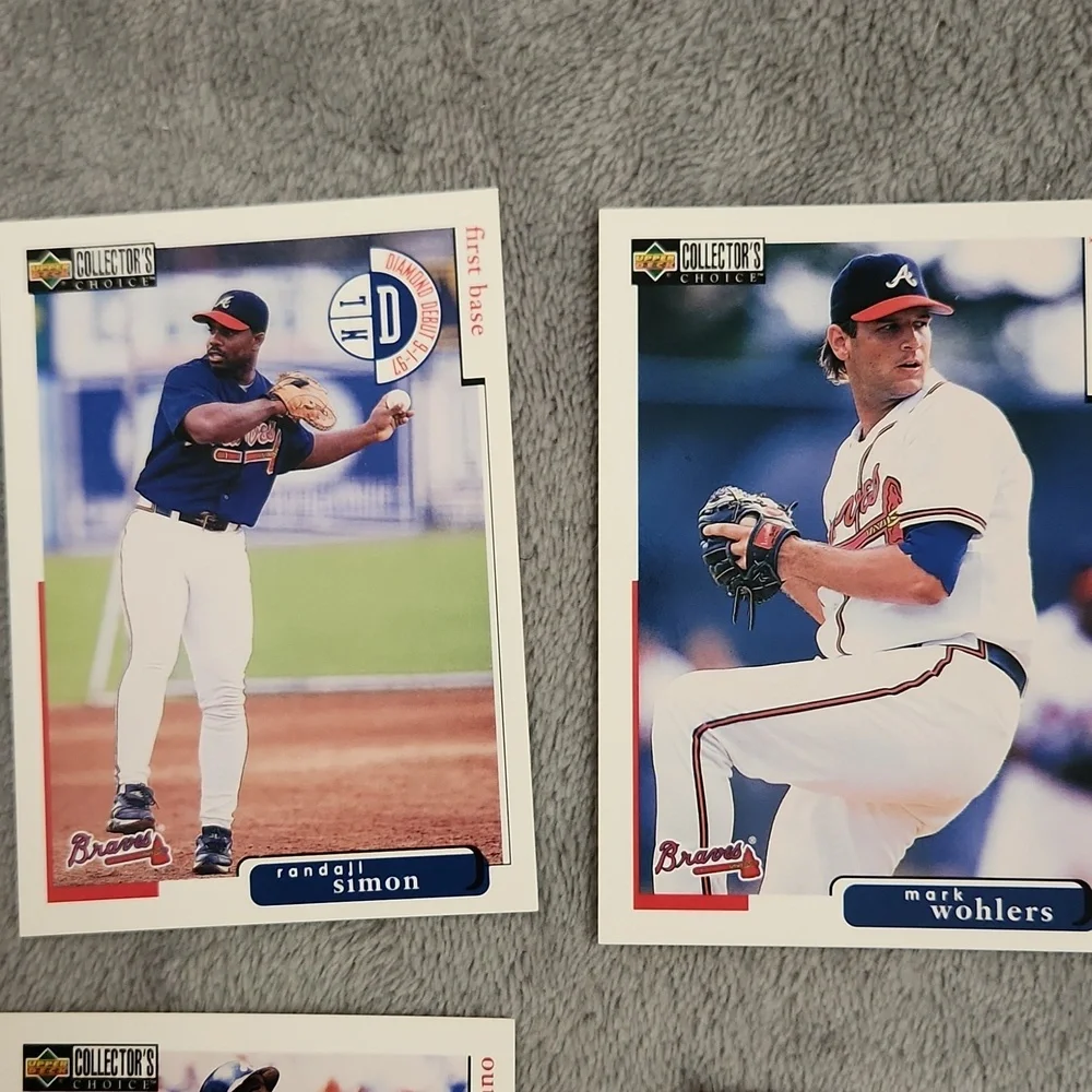 Vintage 1998 Upper Deck Atlanta Braves Baseball Cards